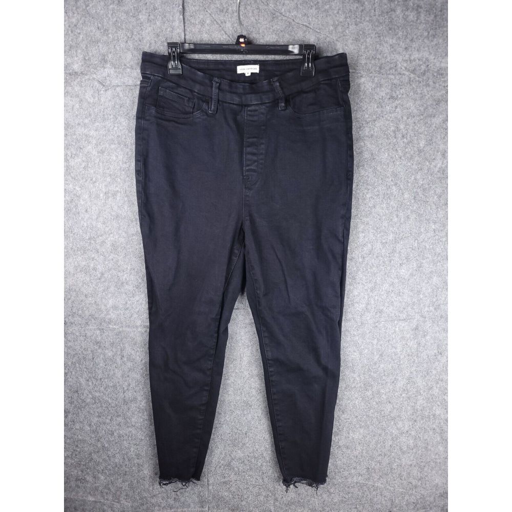 Good‎ American Jeans Women 5 (32x25) Black Power Stretch Pull On Tapered